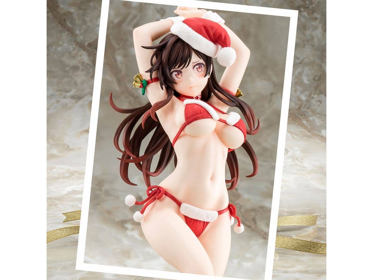 1/6 scaled pre-painted figure of "Rent-A-Girlfriend" MIZUHARA Chizuru in a Santa Claus bikini de fluffy figure 2nd Xmas - Image 4