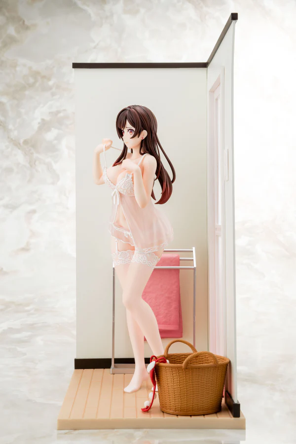 1/6 scaled pre-painted figure Rent-A-Girlfriend MIZUHARA Chizuru in see-through lingerie figure Angel White Ver. - Image 3