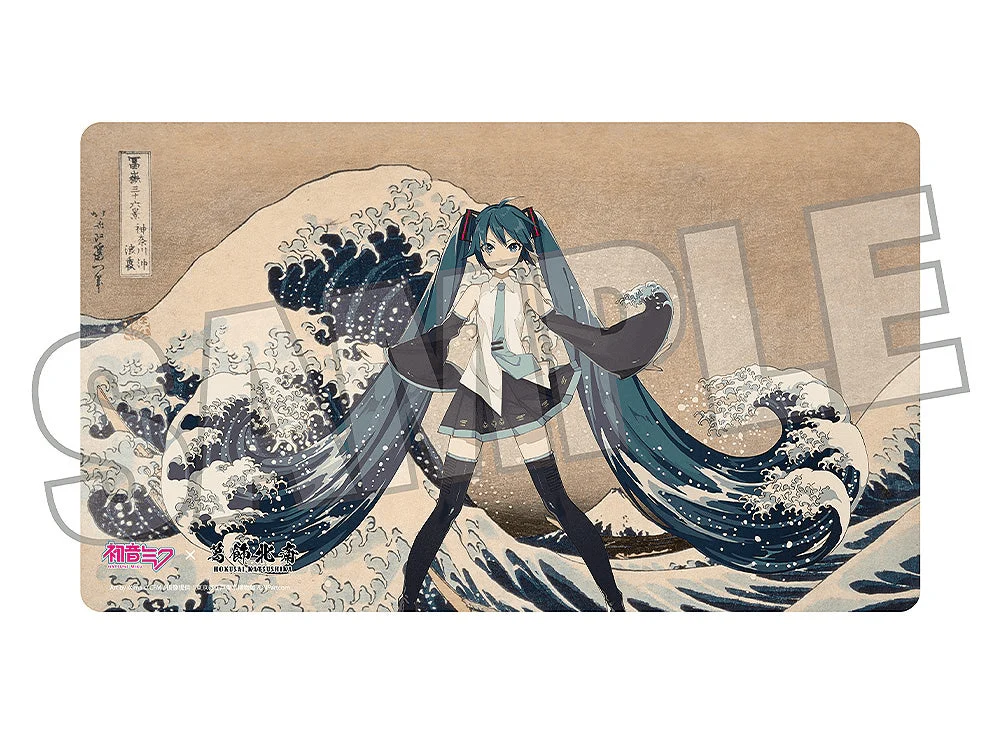 Hatsune Miku x Katsushika Hokusai iXima Desk Mat The Great Wave off Kanagawa