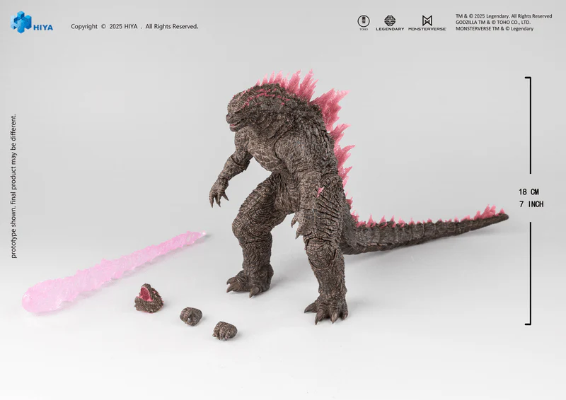 HIYA Exquisite Basic Series None Scale 6 Inch Godzilla x Kong The New Empire Godzilla Heat Ray Godzilla Evolved Ver. Action Figure - Image 6