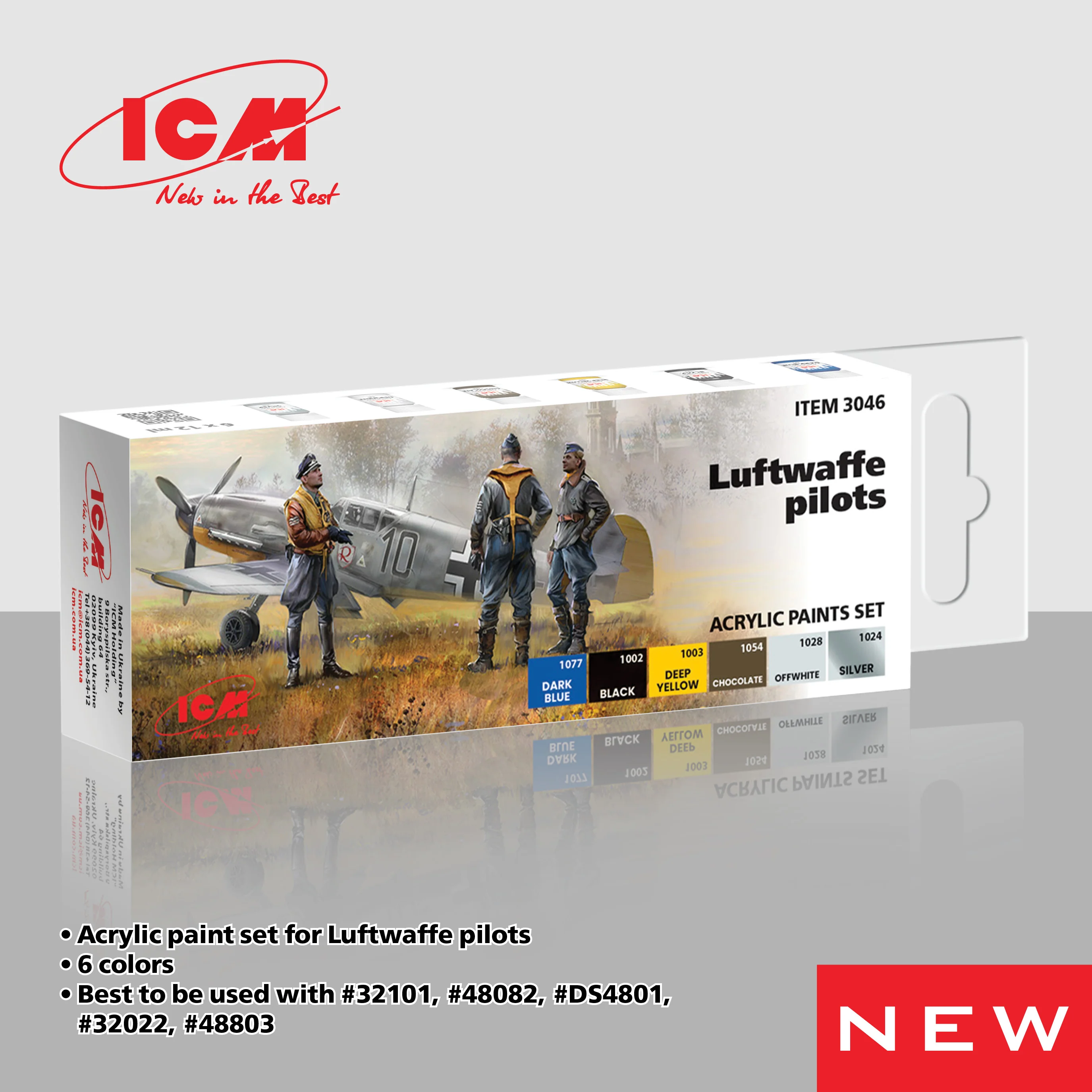 ICM Acrylic Paint Set for Luftwaffe pilots