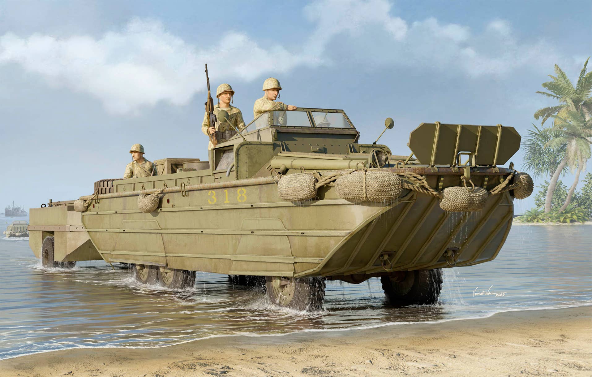 ILOVEKIT 1/35 GMC DUKW-353 with WTCT-6 Trailer