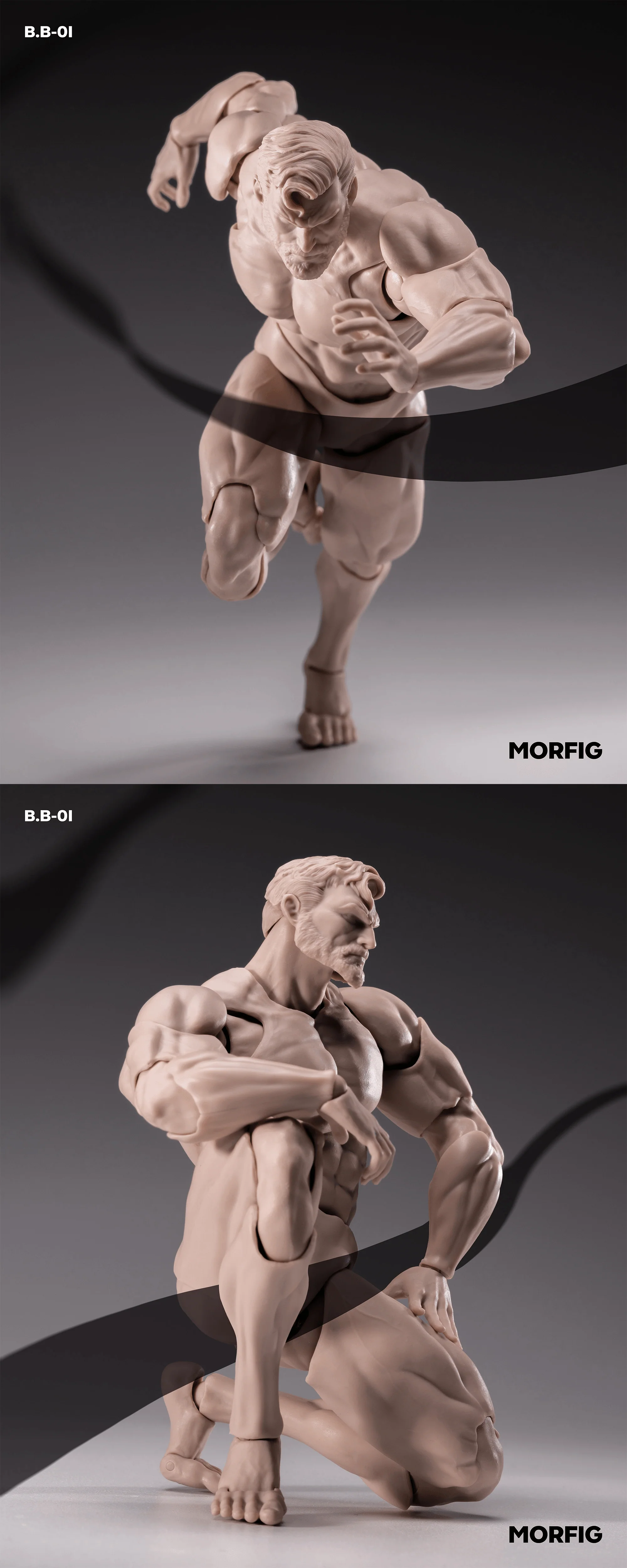 INART- Blank Male Body 1/12 Action Figure (White) - Image 2