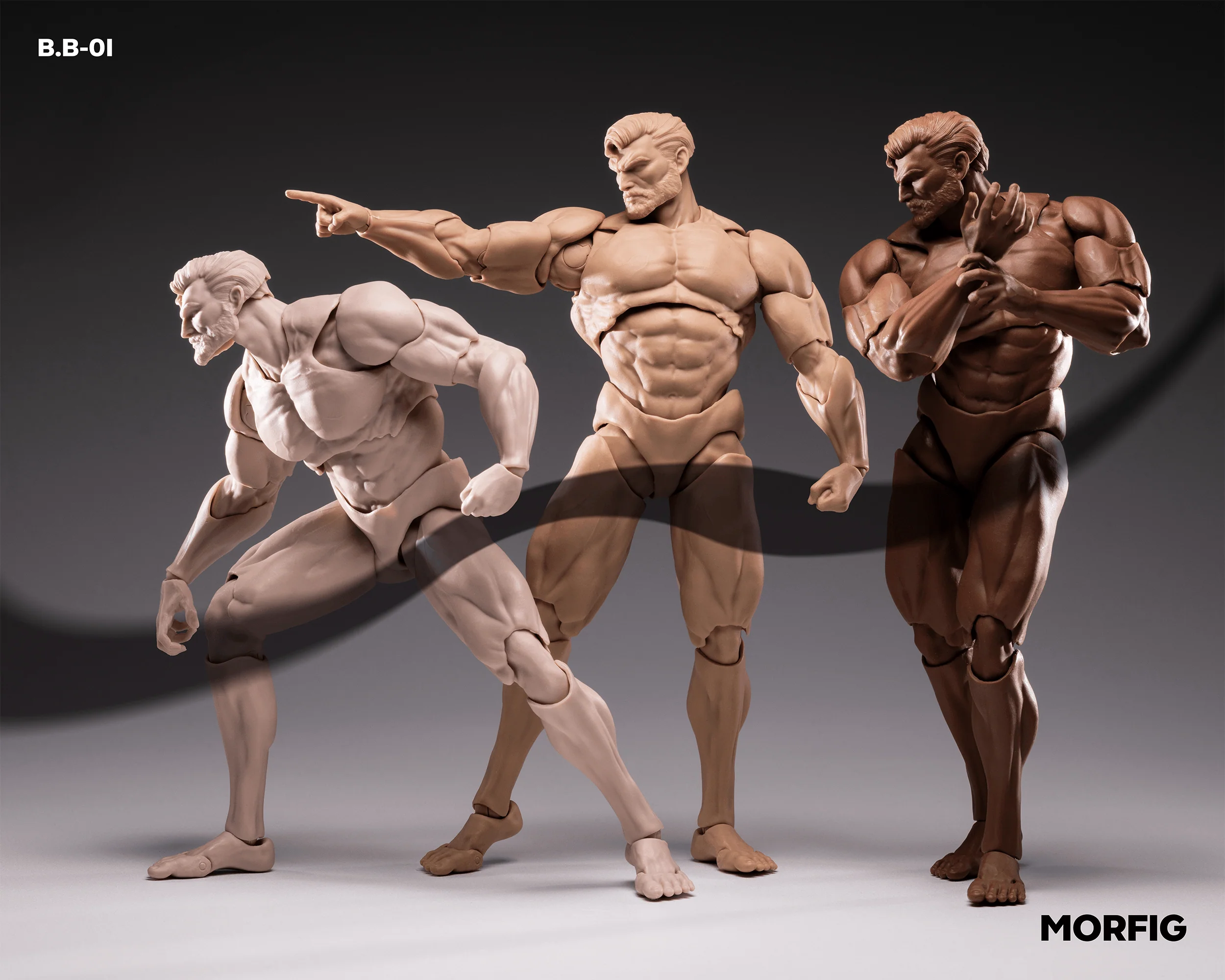 INART- Blank Male Body 1/12 Action Figure (White) - Image 3