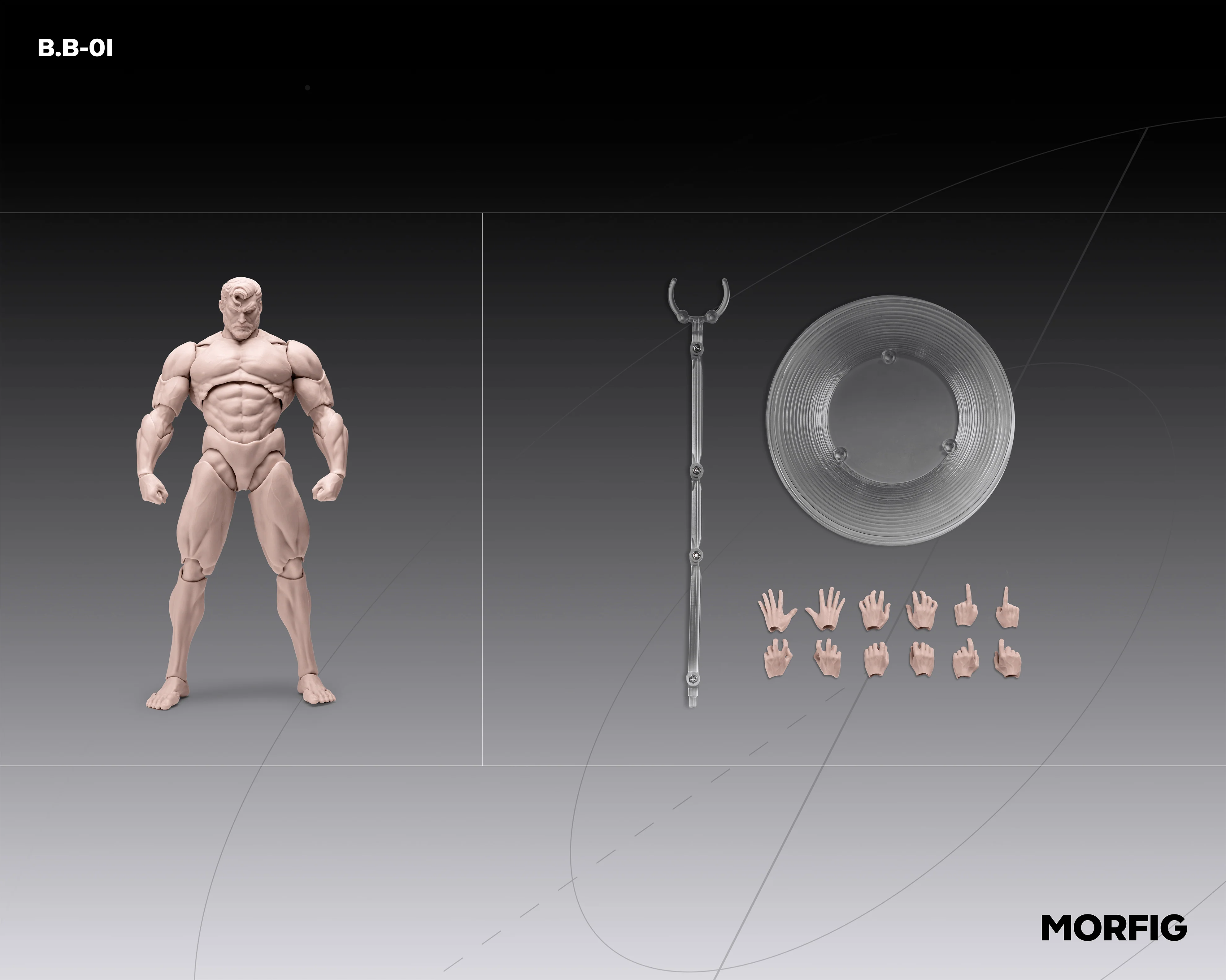 INART- Blank Male Body 1/12 Action Figure (White) - Image 6