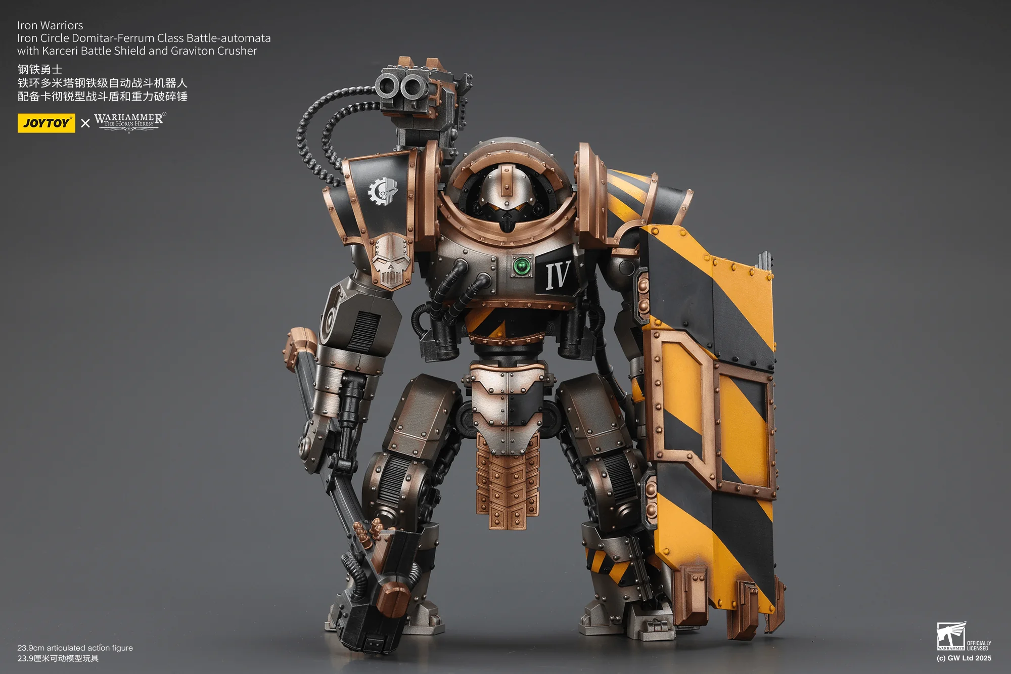Iron Warriors Iron Circle Domitar-Ferrum Class Battle-automata with Karceri Battle Shield and Graviton Crusher - Image 2