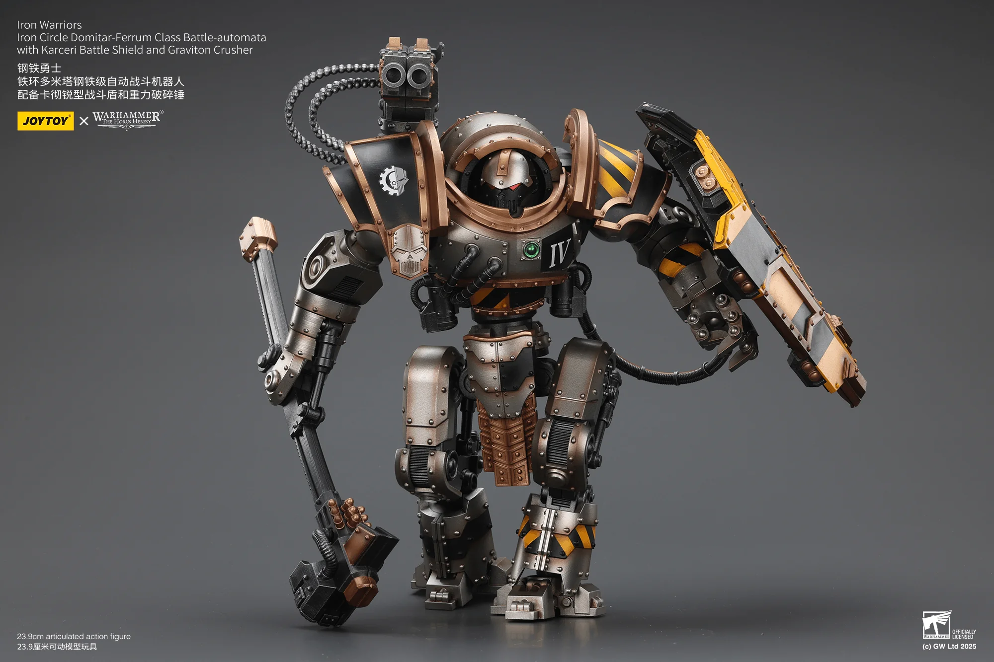 Iron Warriors Iron Circle Domitar-Ferrum Class Battle-automata with Karceri Battle Shield and Graviton Crusher - Image 6