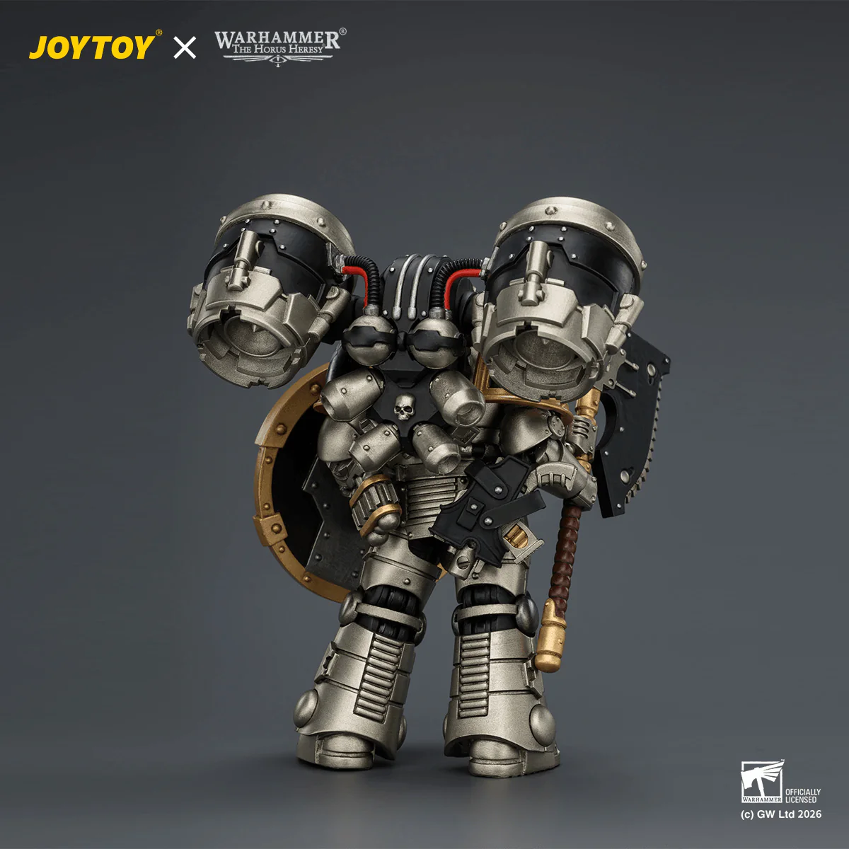Iron Warriors MkII Assault Legionary1 with Bolt pistol, Chain axe & Combat shield - Image 3