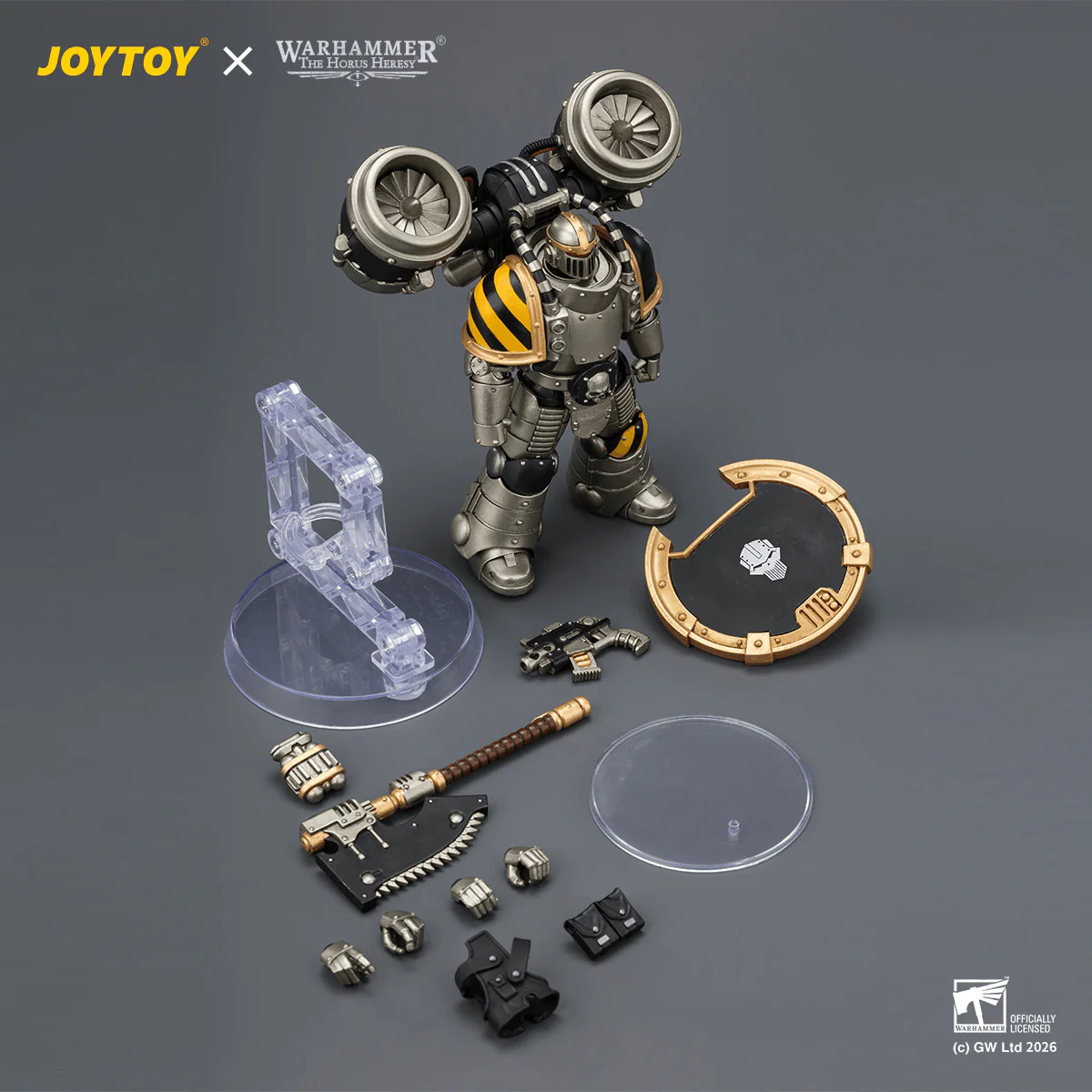 Iron Warriors MkII Assault Legionary1 with Bolt pistol, Chain axe & Combat shield - Image 6