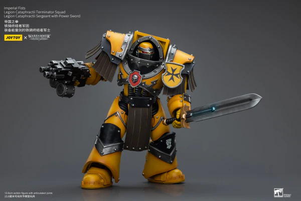 Imperial Fists Legion Cataphractii Terminator Squad Legion Cataphractii Sergeant with Power Sword - Image 2