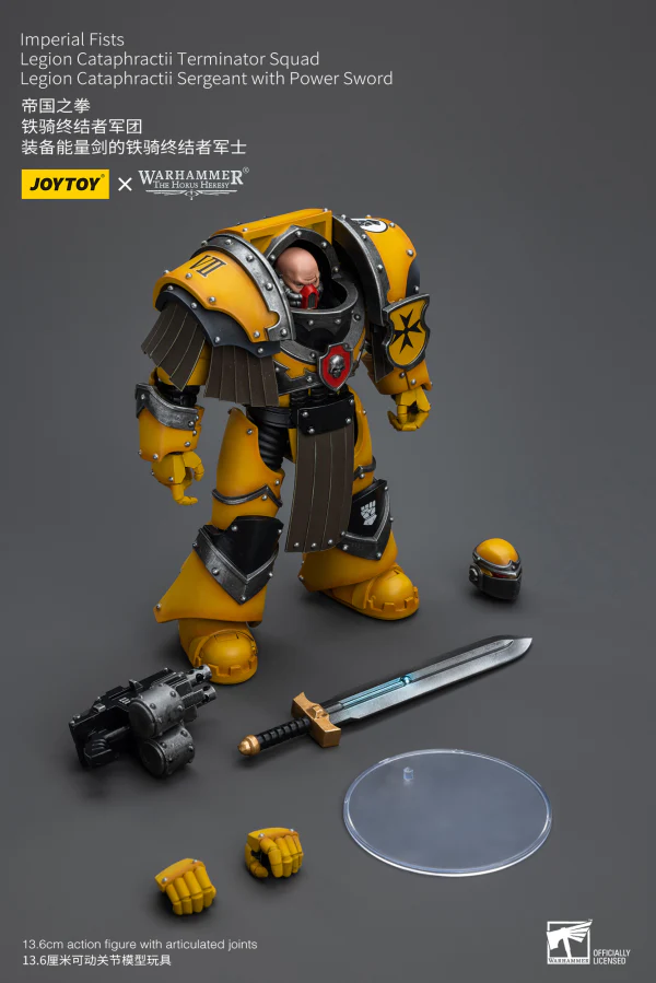 Imperial Fists Legion Cataphractii Terminator Squad Legion Cataphractii Sergeant with Power Sword - Image 4