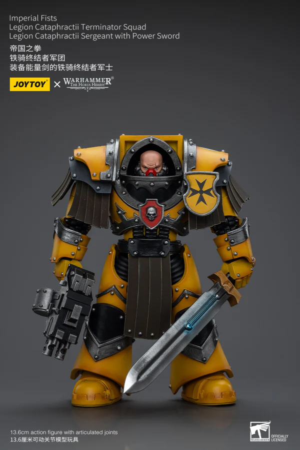 Imperial Fists Legion Cataphractii Terminator Squad Legion Cataphractii Sergeant with Power Sword - Image 5
