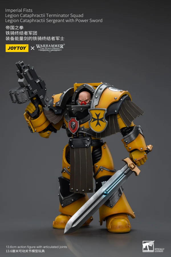 Imperial Fists Legion Cataphractii Terminator Squad Legion Cataphractii Sergeant with Power Sword - Image 6