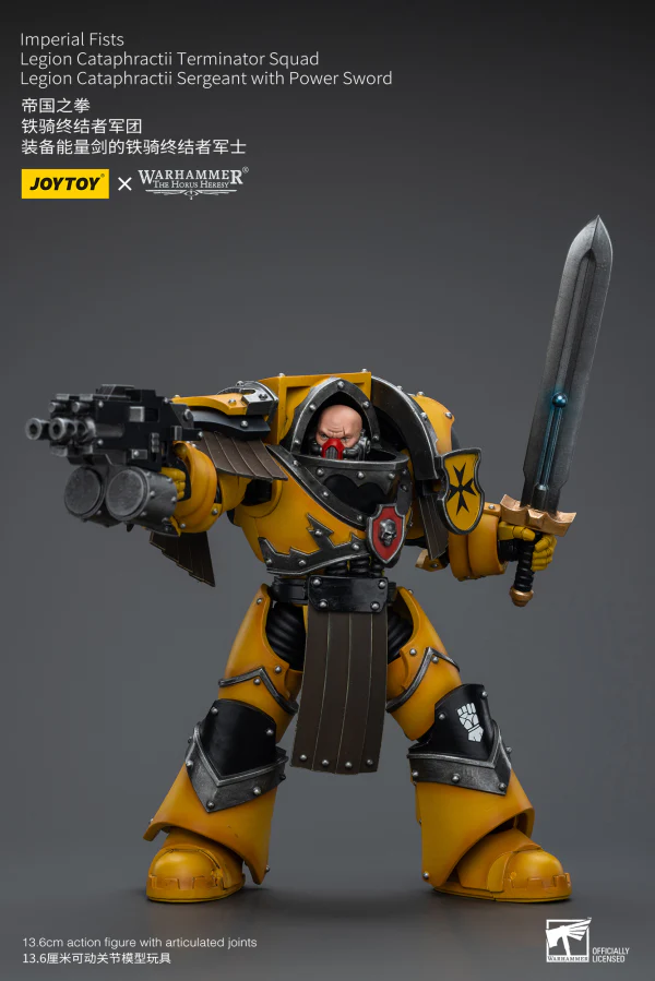 Imperial Fists Legion Cataphractii Terminator Squad Legion Cataphractii Sergeant with Power Sword - Image 8