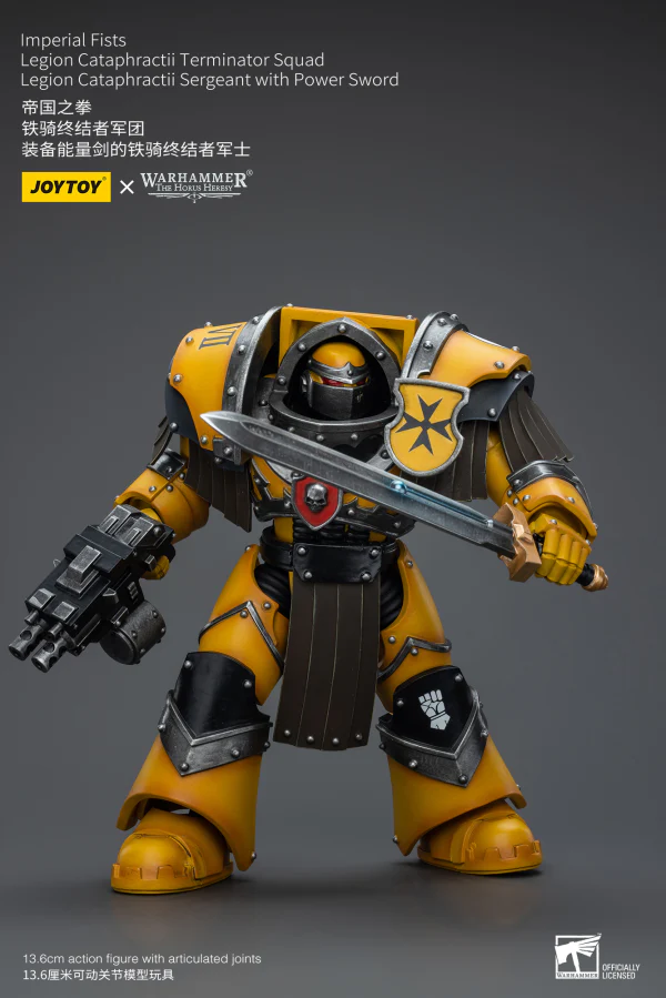 Imperial Fists Legion Cataphractii Terminator Squad Legion Cataphractii Sergeant with Power Sword - Image 9