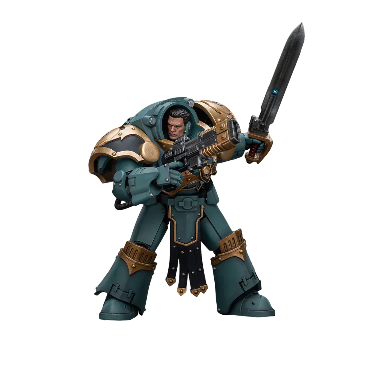 Sons Of Horus Tartaros Terminator Squad Sergeant With Volkite Charger And Power Sword