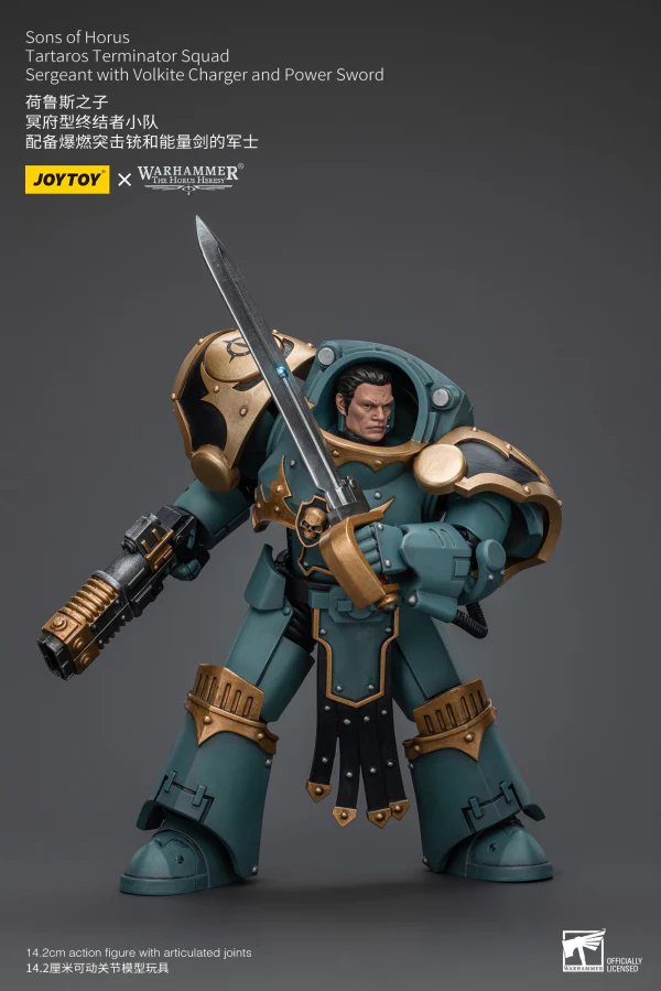 Sons Of Horus Tartaros Terminator Squad Sergeant With Volkite Charger And Power Sword - Image 4