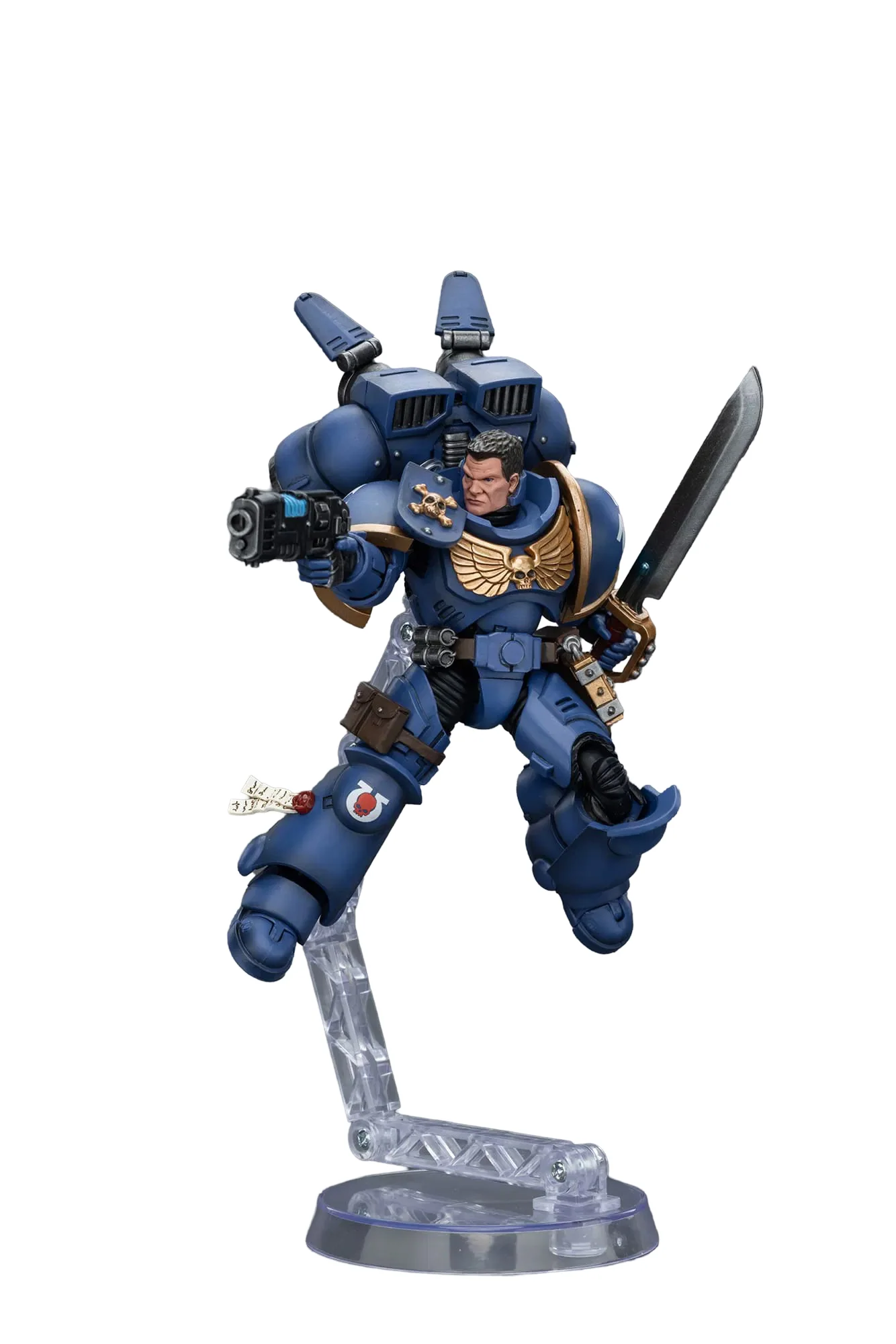 Ultramarines Jump Pack Intercessors Sergeant With Plasma Pistol And Power Sword