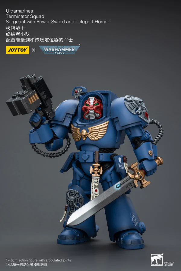 Ultramarines Terminator Squad Sergeant with Power Sword and Teleport Homer - Image 4