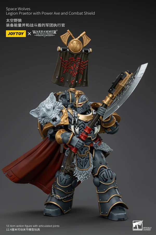 Space Wolves Legion Praetor with Power Axe and Combat Shield - Image 11