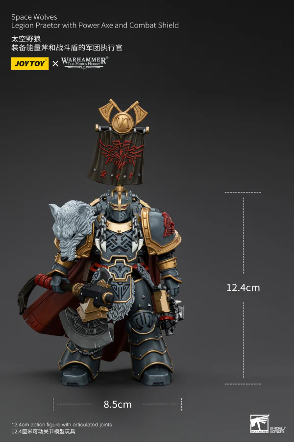Space Wolves Legion Praetor with Power Axe and Combat Shield - Image 4