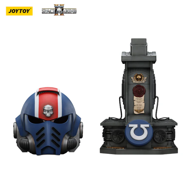 Ultramarines Lieutenant Titus' MKX Helmet & Display Stand - Image 30