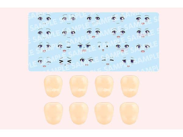 KOTOBUKIYA CUSTOMIZED FACE & DECAL SET Vol.10 [DESIGNED BY RAGHO FOR RITSUKA SAEKI A] - Image 2