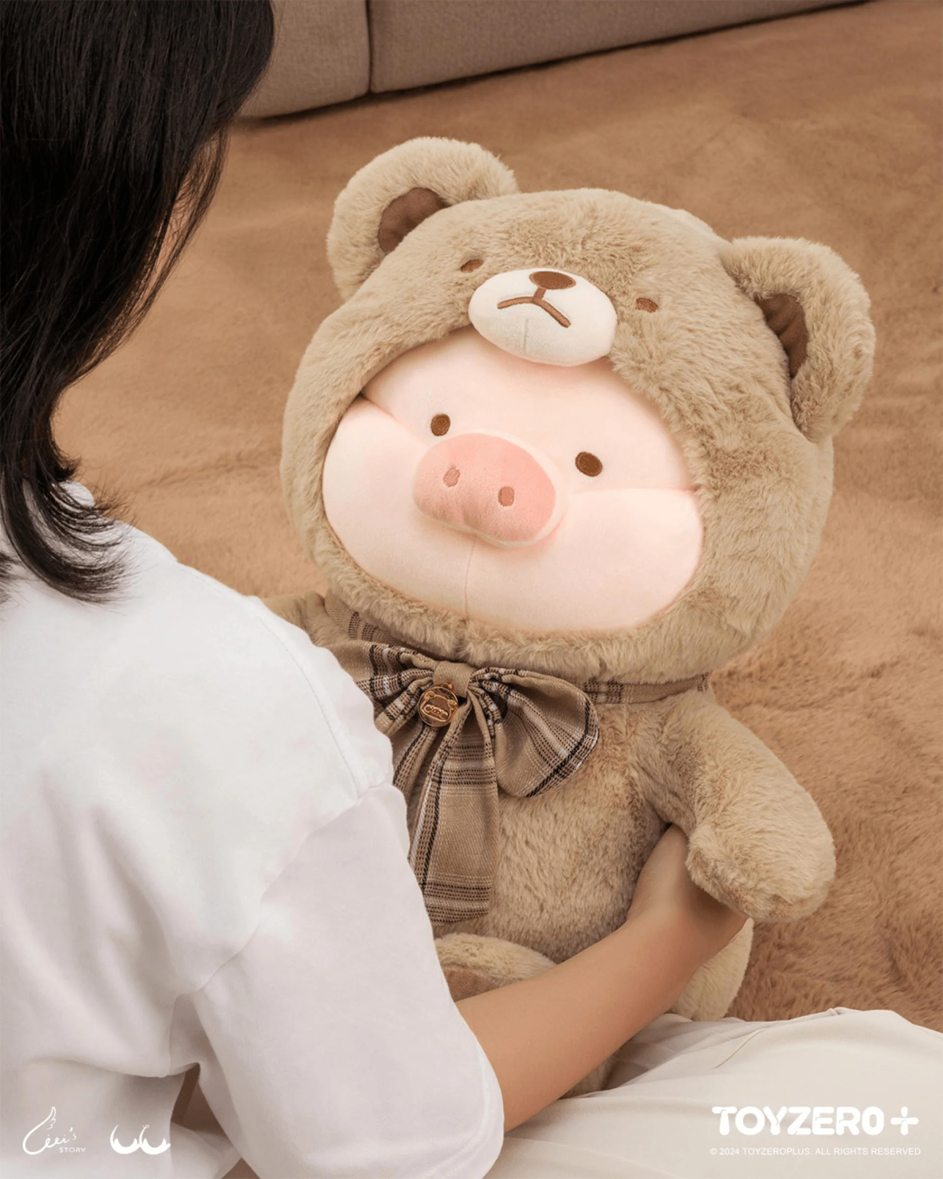 LuLu the Piggy - 40cm Teddy LuLu Plush Toy (Khaki ver.) - Image 4