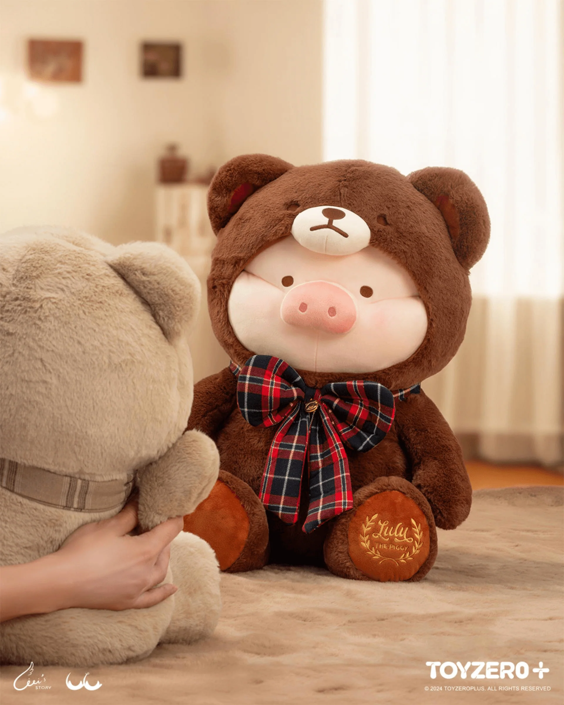 LuLu the Piggy - 40cm Teddy LuLu Plush Toy (Khaki ver.) - Image 7