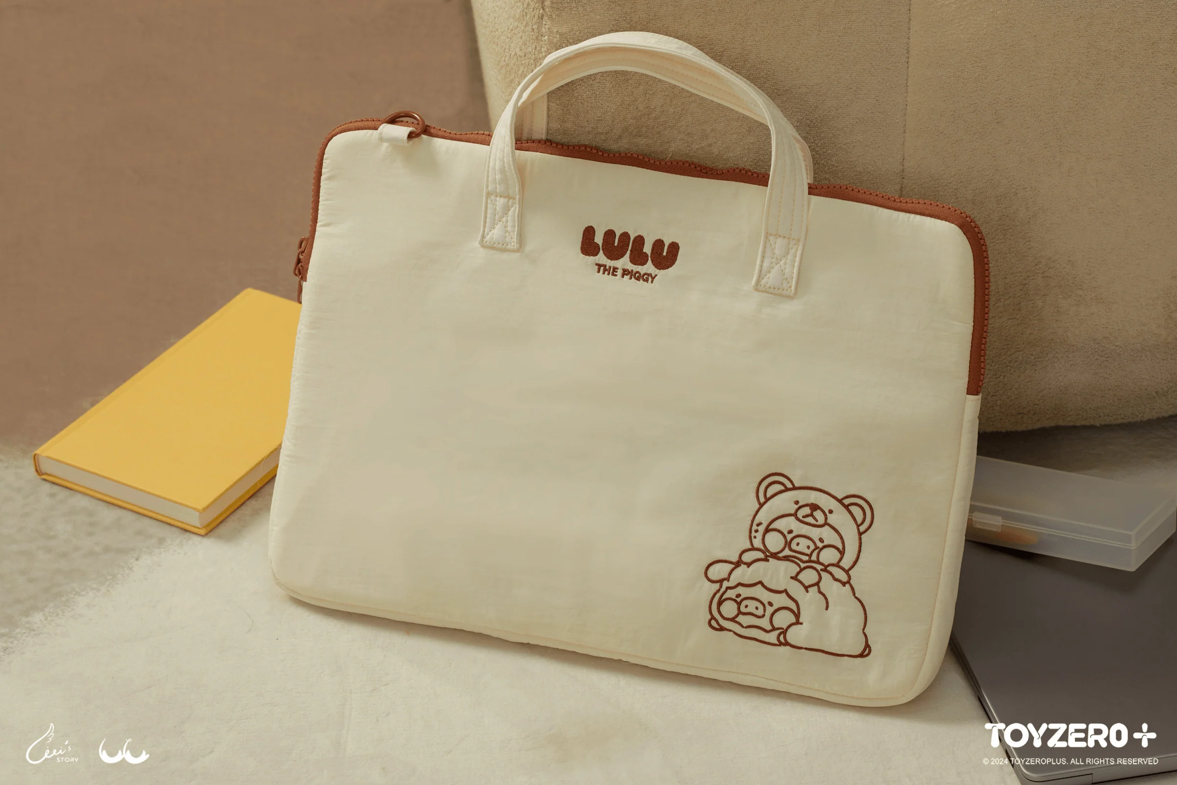 LuLu the Piggy Costume Series - Bear & Sheep Laptop Case - Image 2