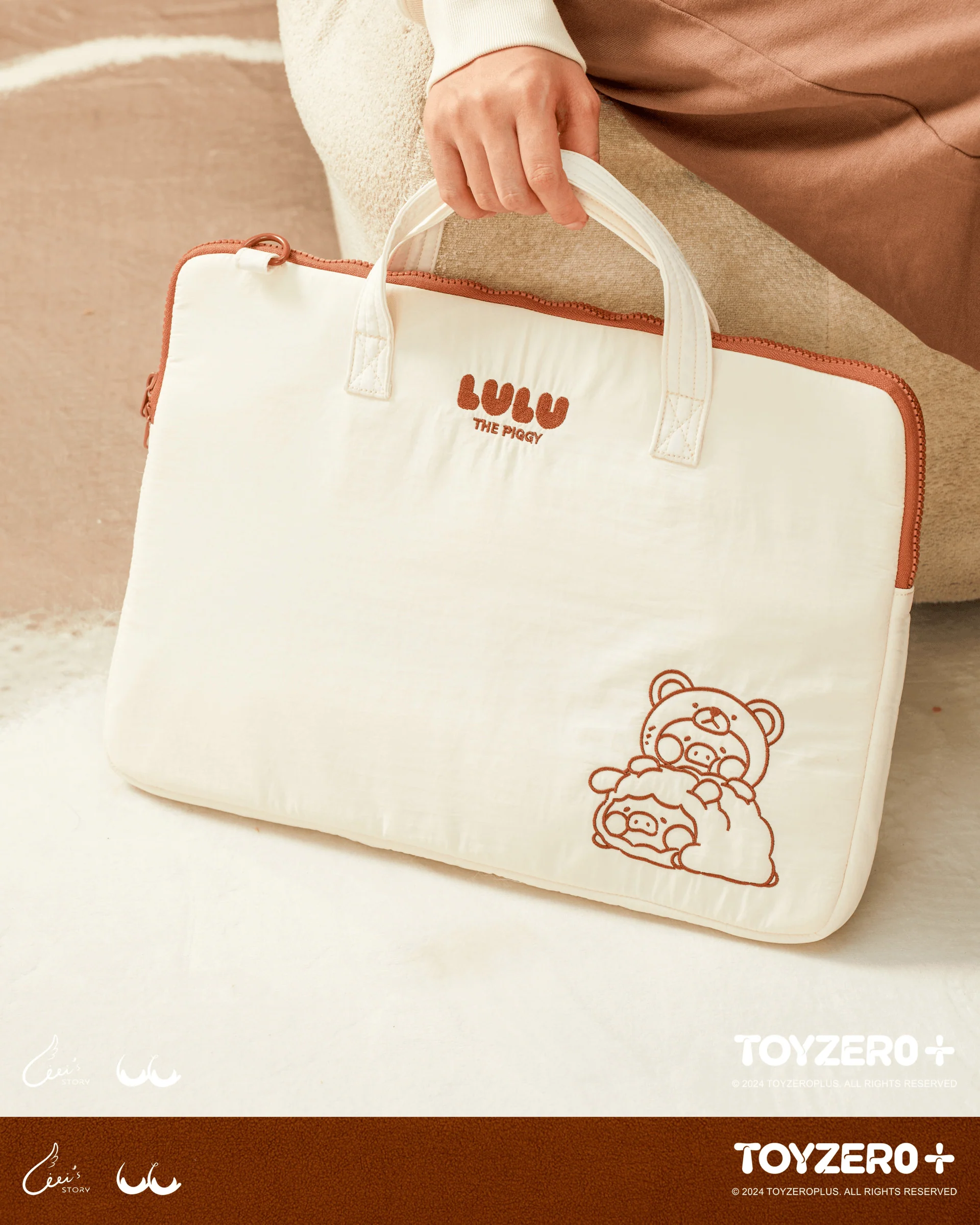 LuLu the Piggy Costume Series - Bear & Sheep Laptop Case - Image 5