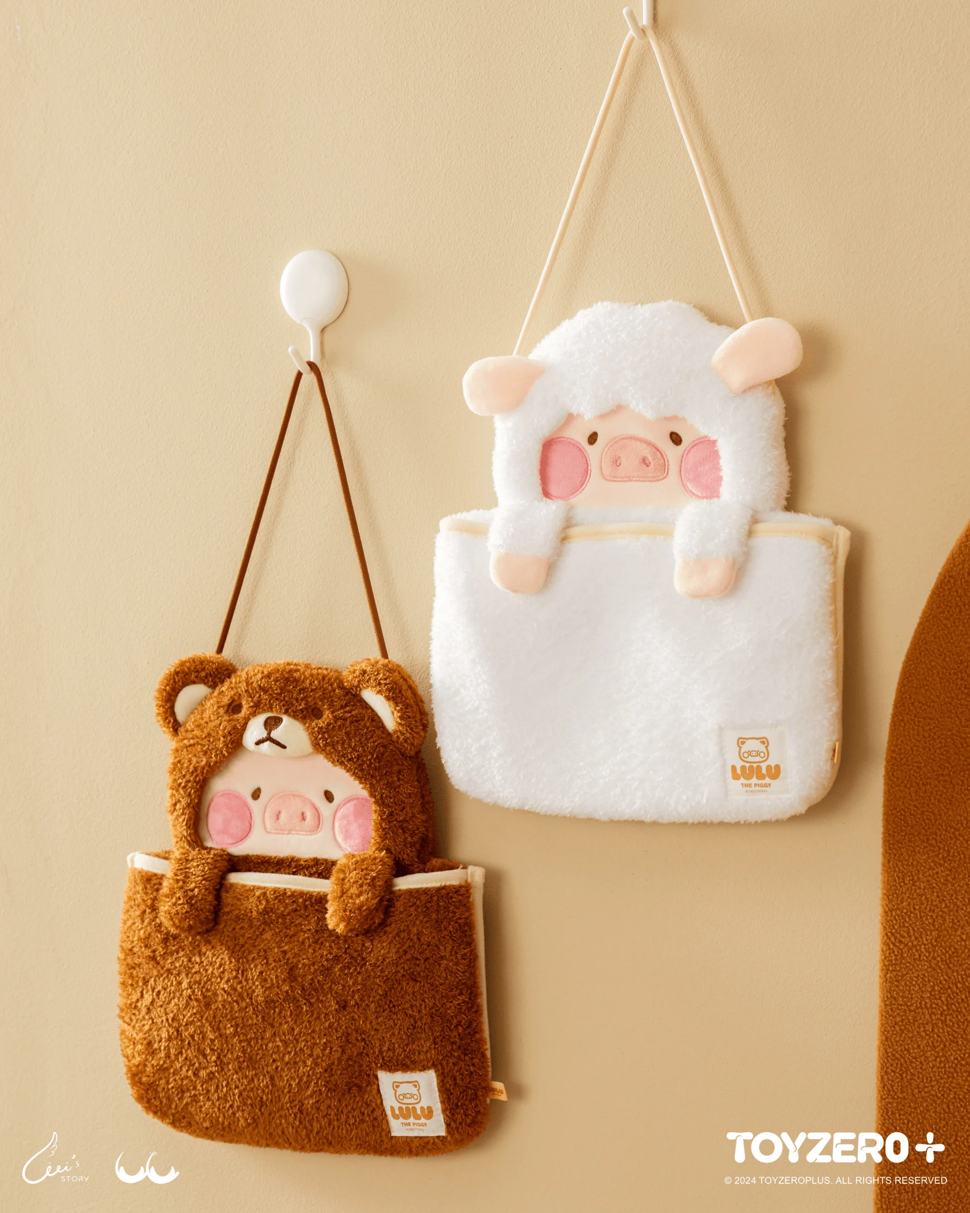 LuLu the Piggy Costume Series - Fluffy Wall Bag (Sheep) - Image 6