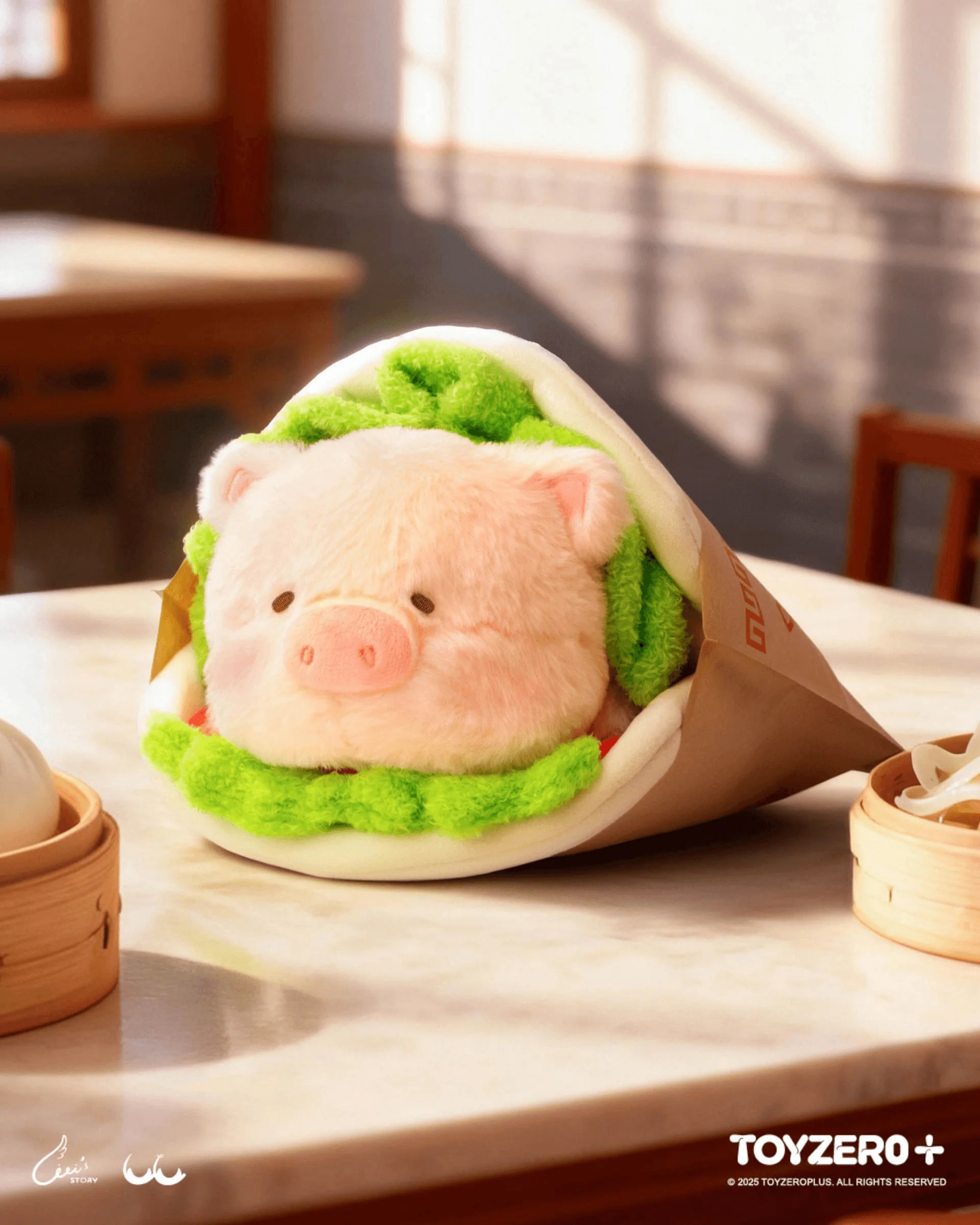 LuLu the Piggy Lu's Table - 5 Stars Roujiamo Lu Plush - Image 2