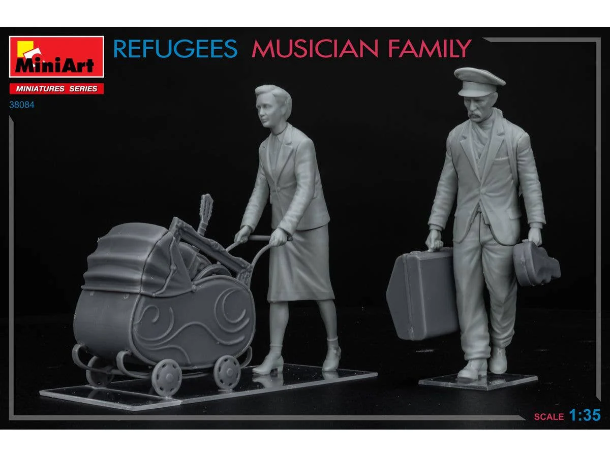 MiniArt 1/35 Refugees. Musician Family - Image 2