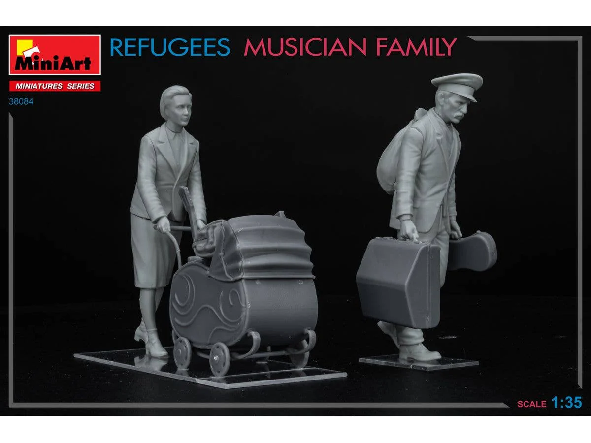 MiniArt 1/35 Refugees. Musician Family - Image 3