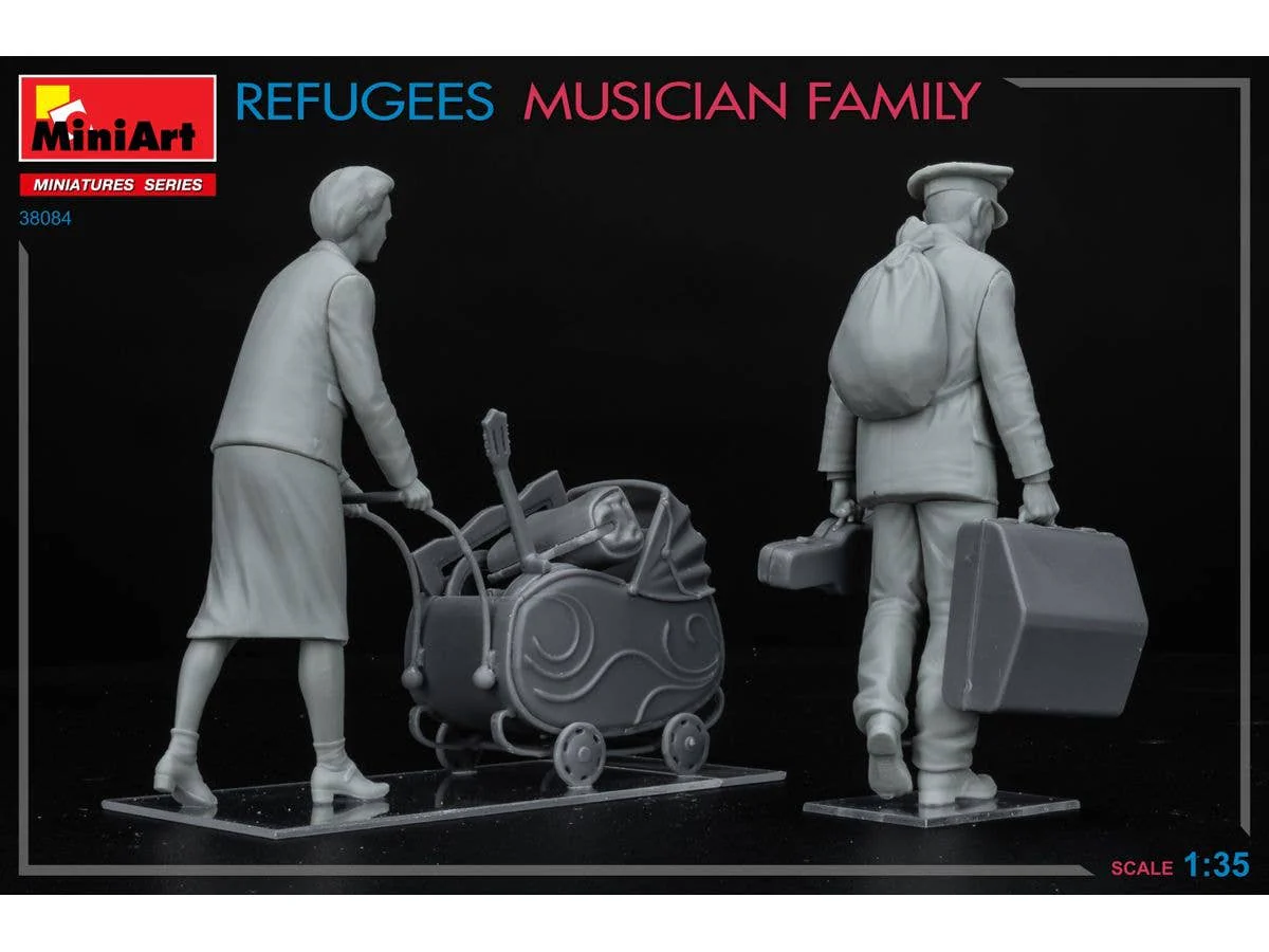 MiniArt 1/35 Refugees. Musician Family - Image 4