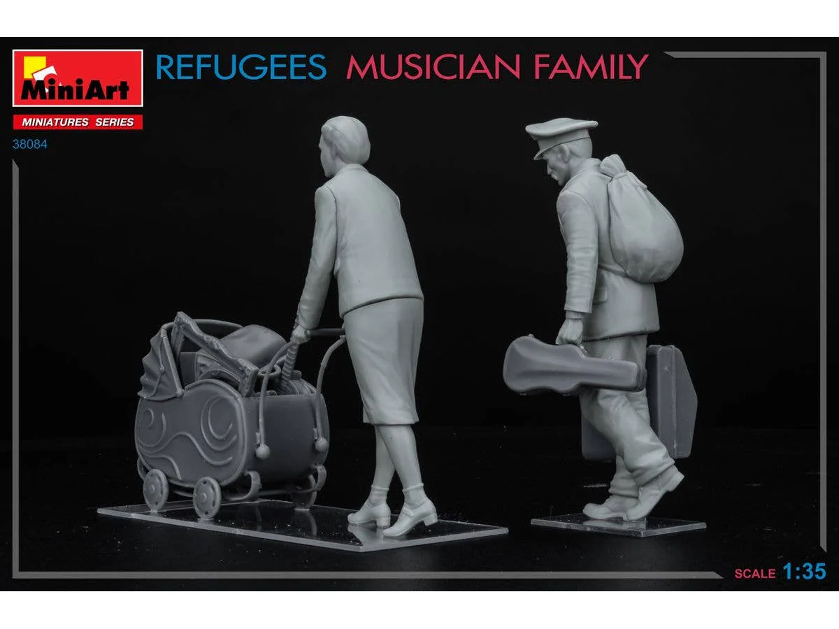 MiniArt 1/35 Refugees. Musician Family - Image 5