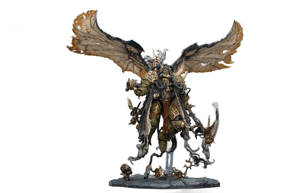 Mortarion, Daemon Primarch of Nurgle with Ancient weapons‘The Lantern' and ‘Silence'