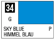 Mr Hobby Mr. Color 34 - Sky Blue (Gloss/Primary) - Image 2