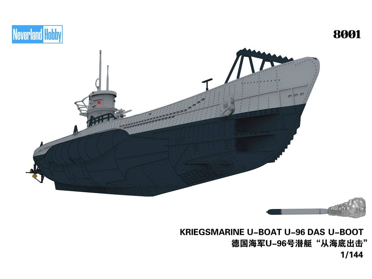 Neverland Hobby 1/144 Kriegsmarine U-Boat U-96 "Das U-Boot" Snap Kit - Image 4