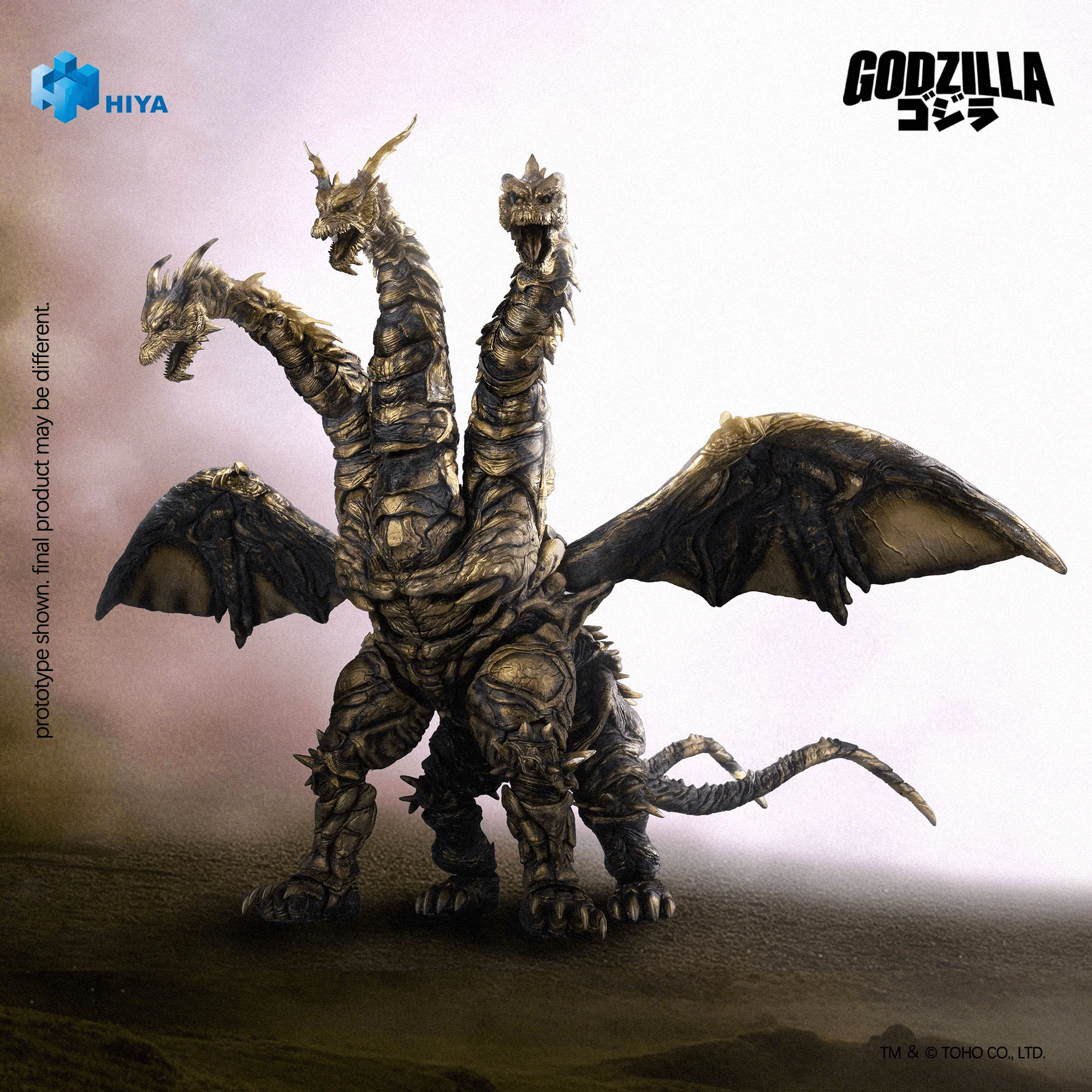 None Scale 14 Inch Godzilla Final Wars 2004 Keizer Ghidorah Action Figure - Image 3