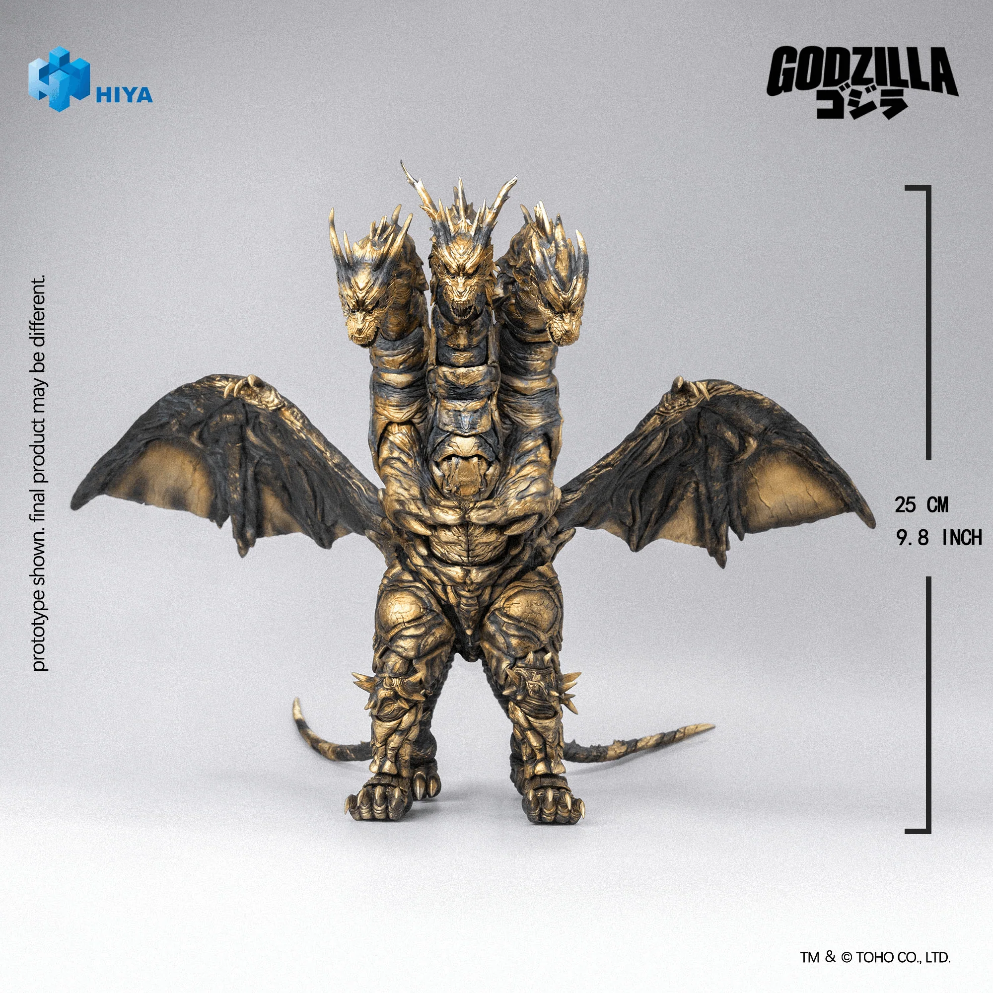 None Scale 14 Inch Godzilla Final Wars 2004 Keizer Ghidorah Action Figure - Image 9