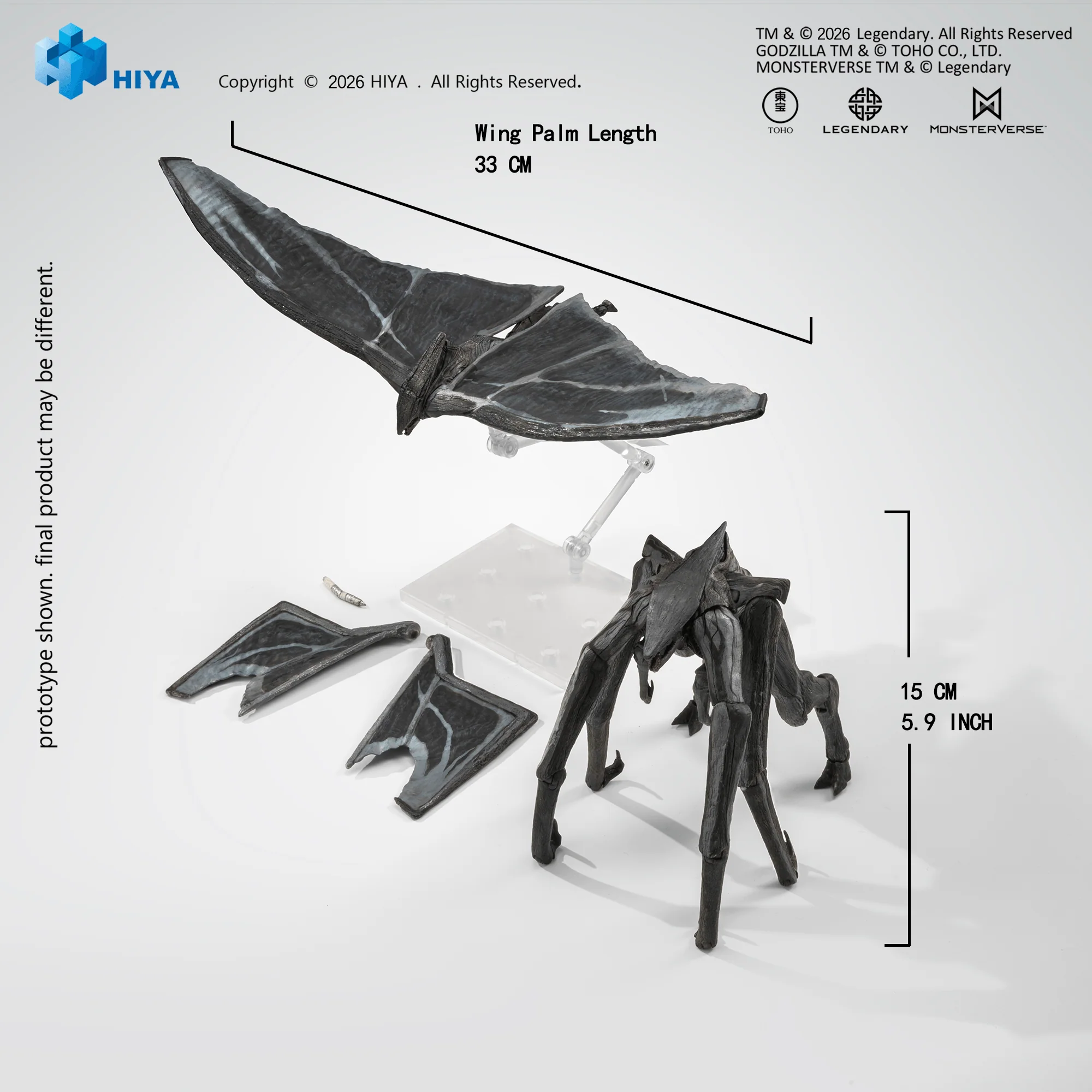 None Scale 6 Inch Godzilla 2014 Male & Female Muto Set Action Figure - Image 8