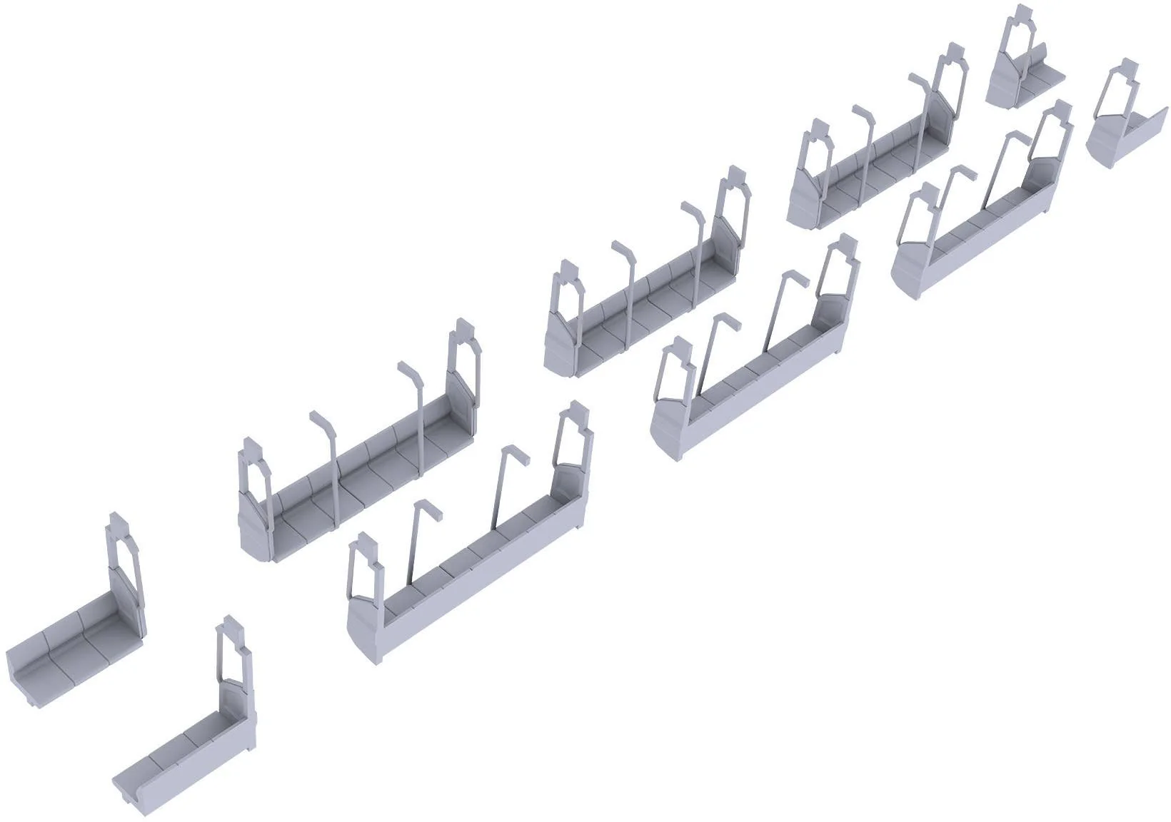 New model Long seat interior set