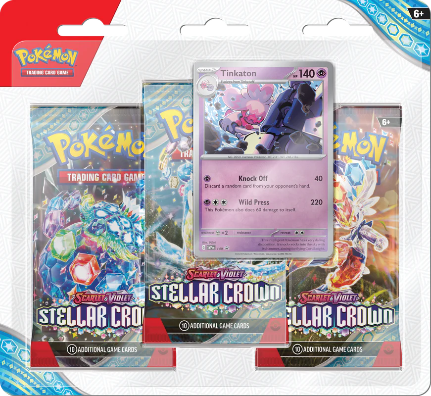 POKEMON SV7 STELLAR CROWN 3PK BLISTER (24)