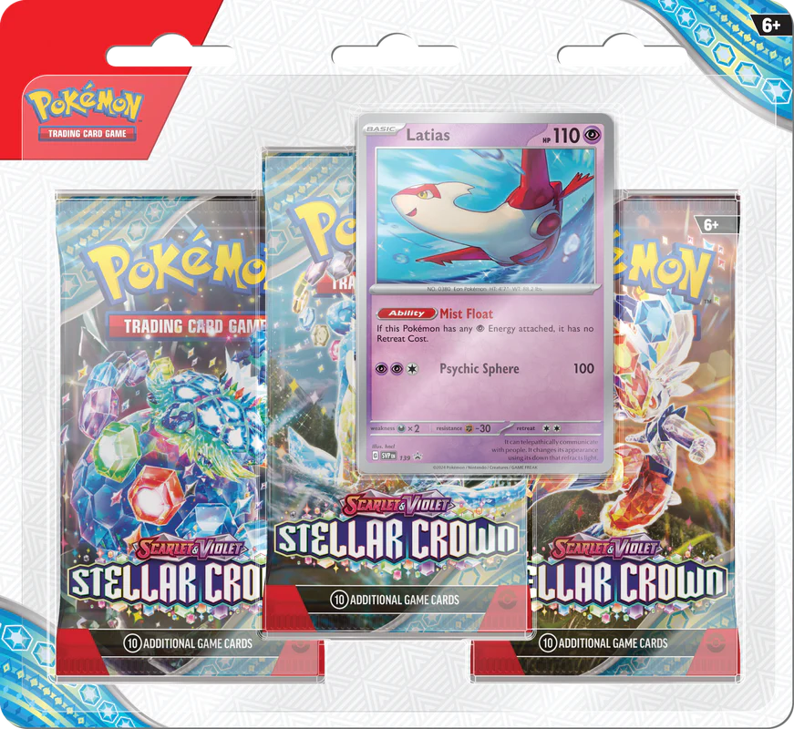 POKEMON SV7 STELLAR CROWN 3PK BLISTER (24) - Image 2