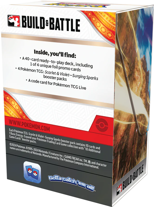 POKEMON SV8 SURGING SPARKS BUILD & BATTLE BOX DISPLAY - Image 3