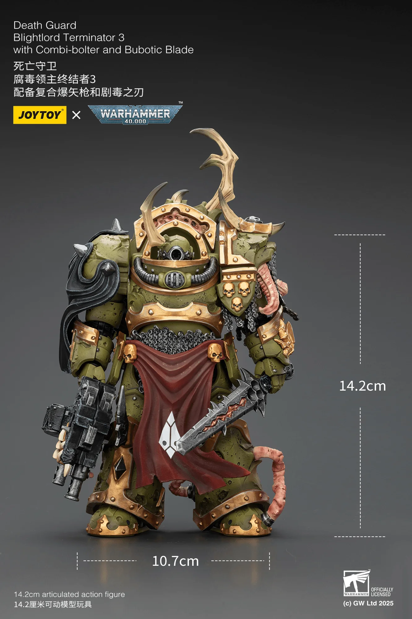 Death Guard Blightlord Terminator 3 with Combi-bolter and Bubotic Blade - Image 11