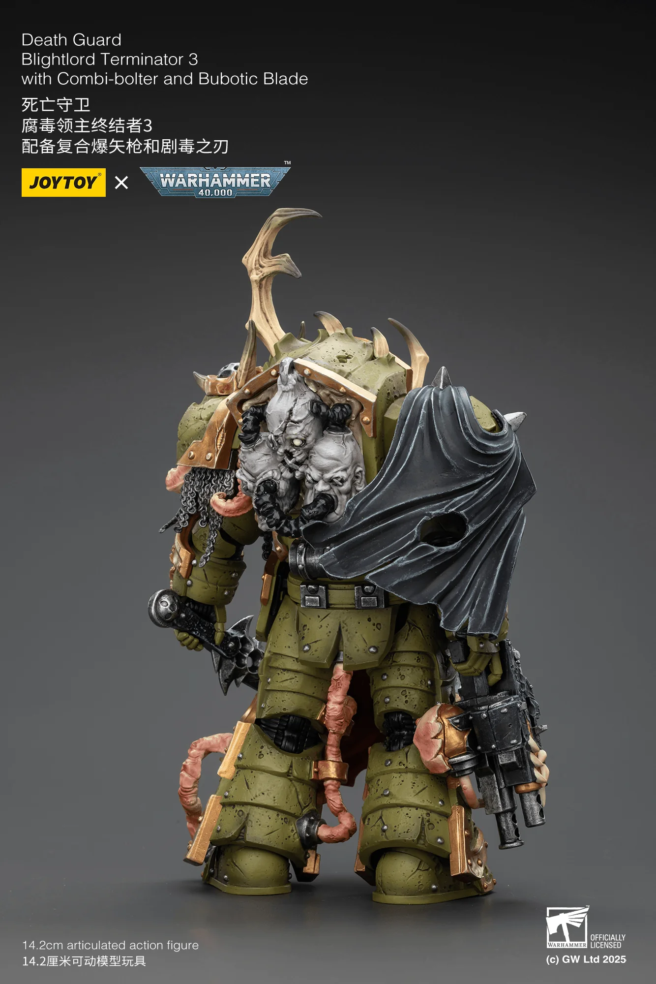 Death Guard Blightlord Terminator 3 with Combi-bolter and Bubotic Blade - Image 3
