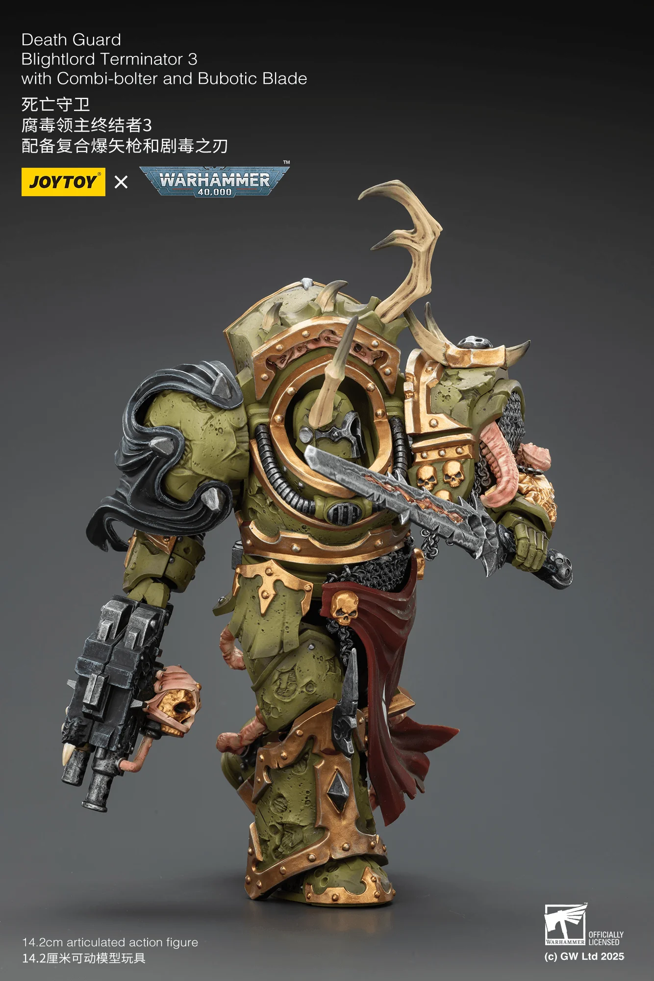 Death Guard Blightlord Terminator 3 with Combi-bolter and Bubotic Blade - Image 8